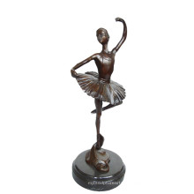 Danseur En Laiton Statue Ballerine Artisanat Décor Bronze Sculpture Tpy-296